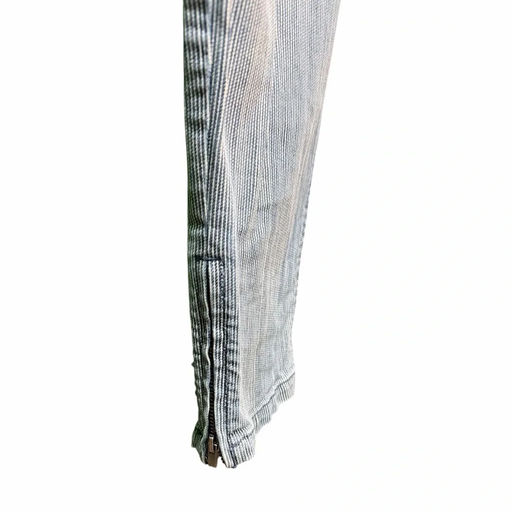 Theory ‘Laurice / Bretagne’ Blue & White Railroad Stripe Skinny Jeans Size 10
